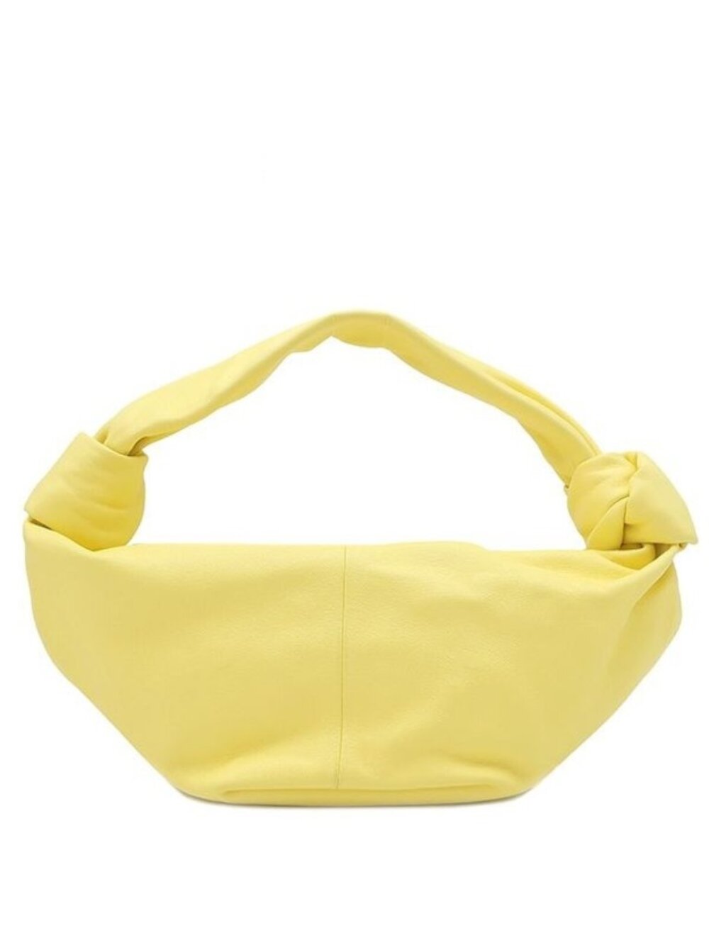 Bottega Veneta Double Knot Leather Yellow Silver Mini Bag